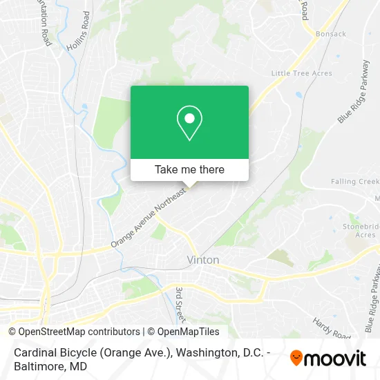 Cardinal Bicycle (Orange Ave.) map