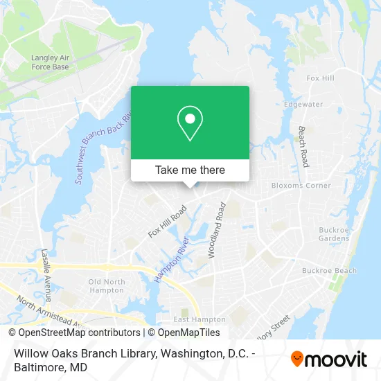 Willow Oaks Branch Library map