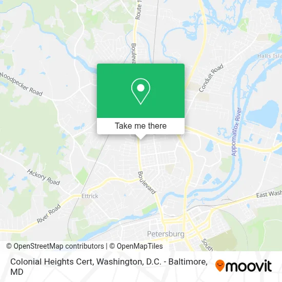 Colonial Heights Cert map