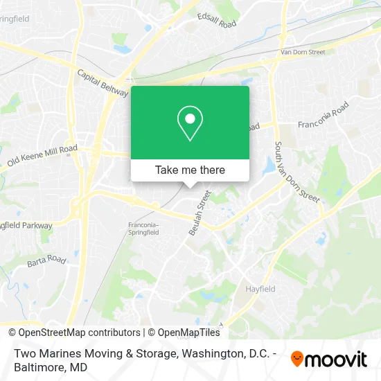 Two Marines Moving & Storage map