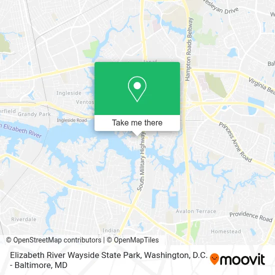 Elizabeth River Wayside State Park map
