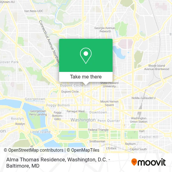 Alma Thomas Residence map