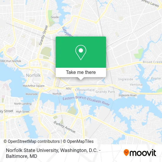 Norfolk State University map