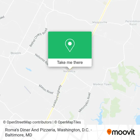 Roma's Diner And Pizzeria map