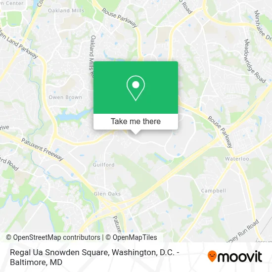 Regal Ua Snowden Square map