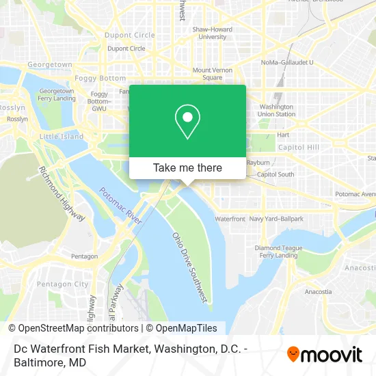 Dc Waterfront Fish Market map