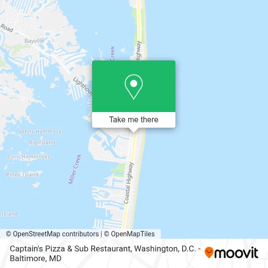 Captain's Pizza & Sub Restaurant map