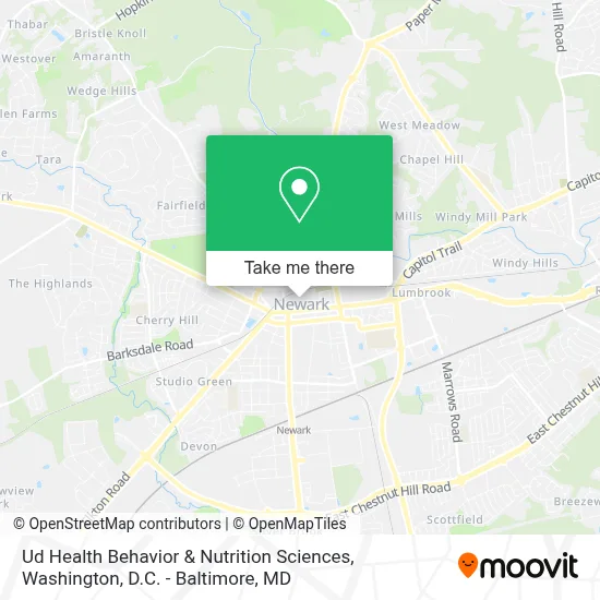 Ud Health Behavior & Nutrition Sciences map