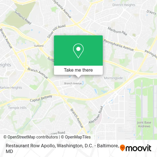 Restaurant Row Apollo map