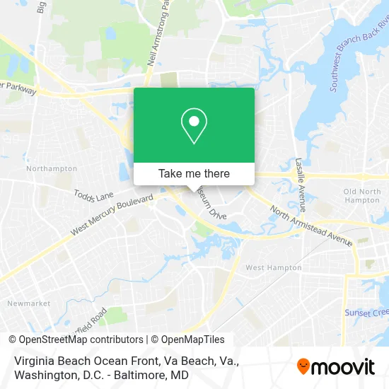 Virginia Beach Ocean Front, Va Beach, Va. map