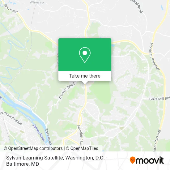Sylvan Learning Satellite map