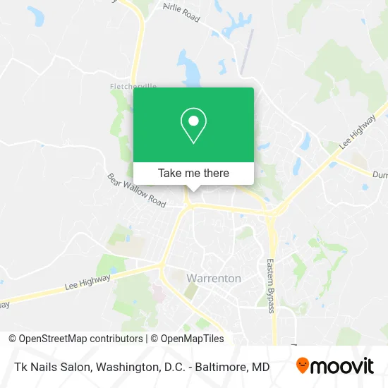 Tk Nails Salon map