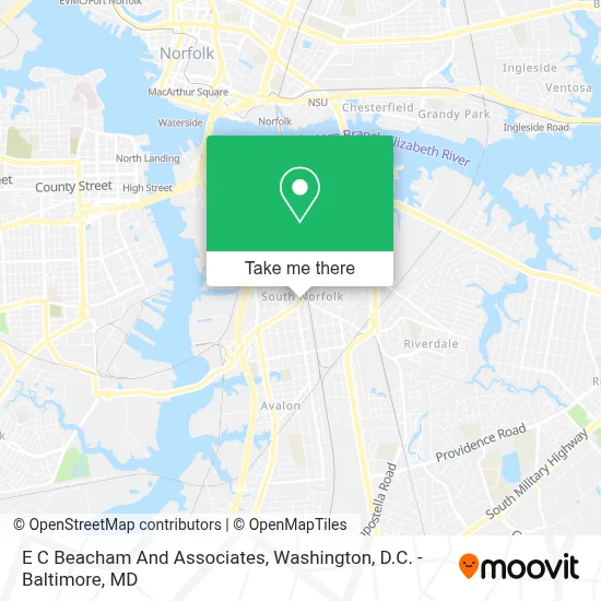 E C Beacham And Associates map