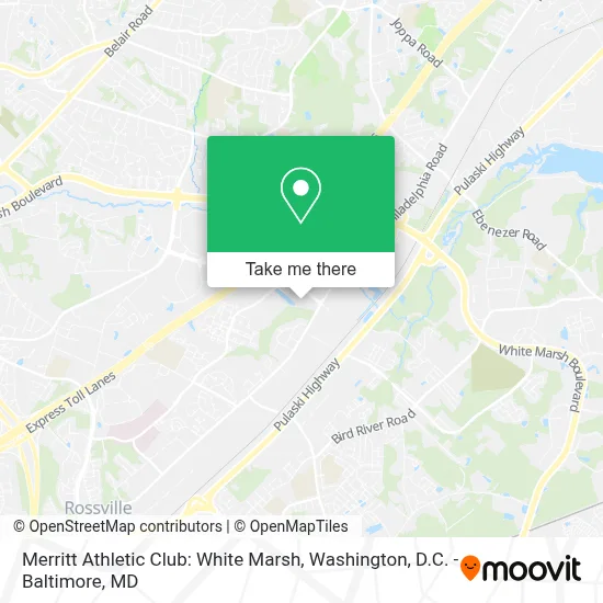 Merritt Athletic Club: White Marsh map