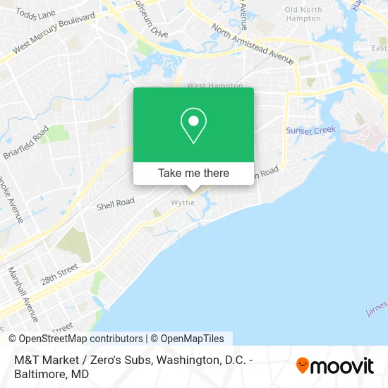 M&T Market / Zero's Subs map