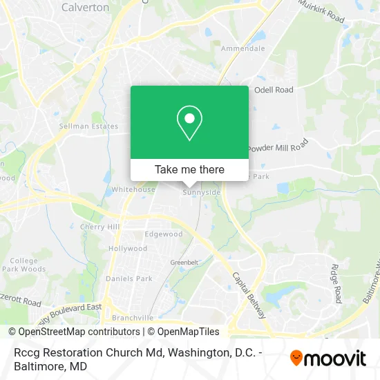 Rccg Restoration Church Md map
