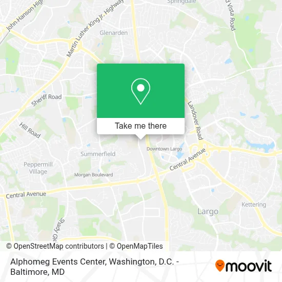 Alphomeg Events Center map