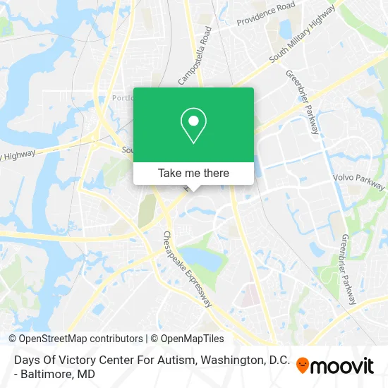 Days Of Victory Center For Autism map