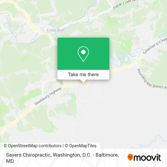 Sayers Chiropractic map