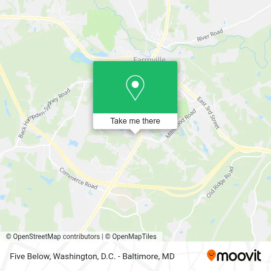 Five Below map