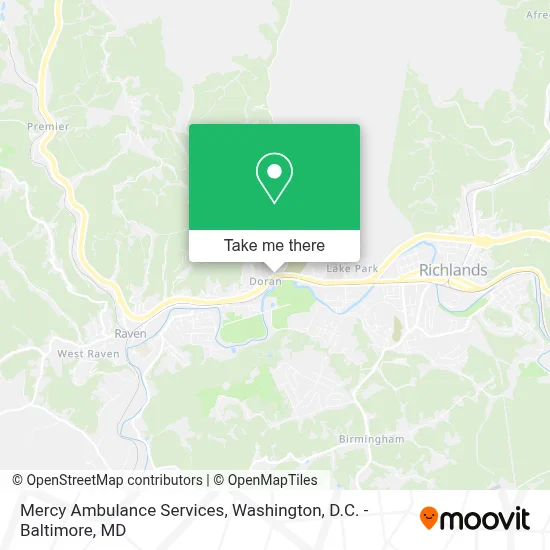 Mercy Ambulance Services map