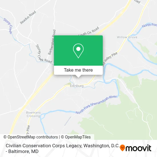Civilian Conservation Corps Legacy map