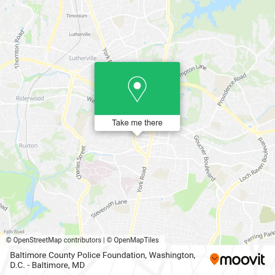 Baltimore County Police Foundation map