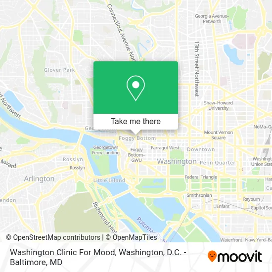 Washington Clinic For Mood map