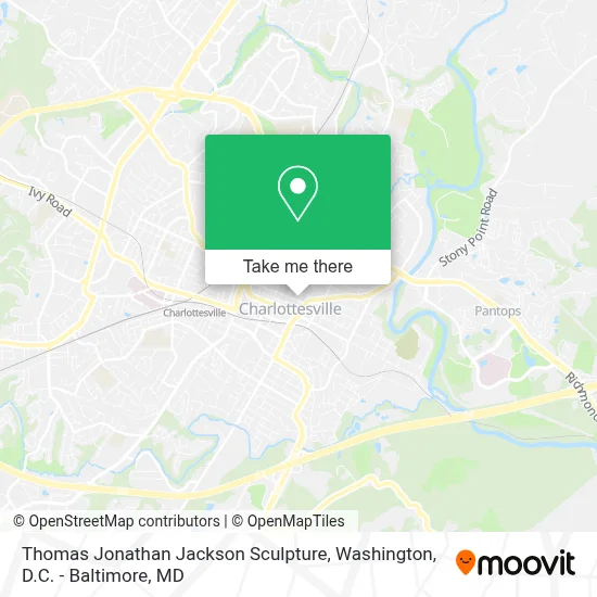 Thomas Jonathan Jackson Sculpture map