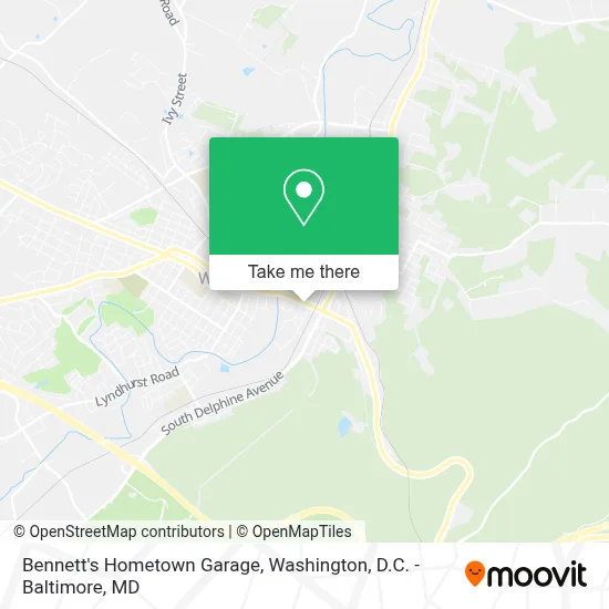 Bennett's Hometown Garage map