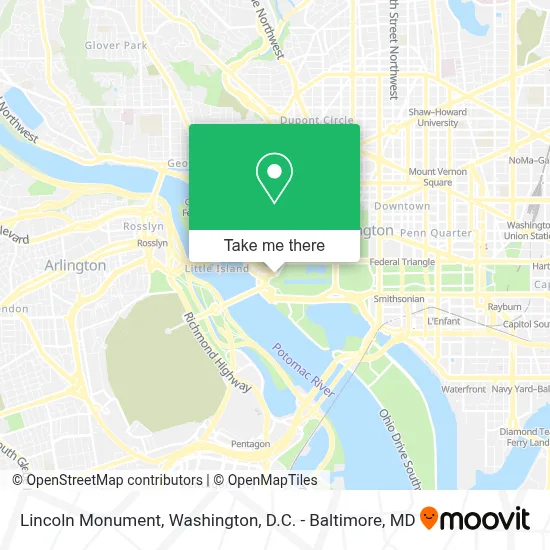 Lincoln Monument map