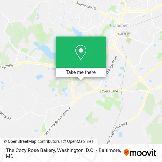 The Cozy Rose Bakery map