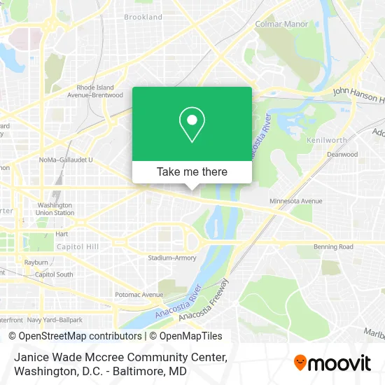 Janice Wade Mccree Community Center map