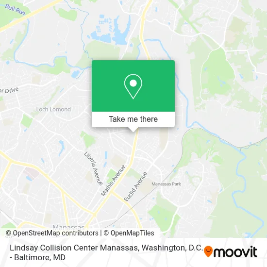 Lindsay Collision Center Manassas map