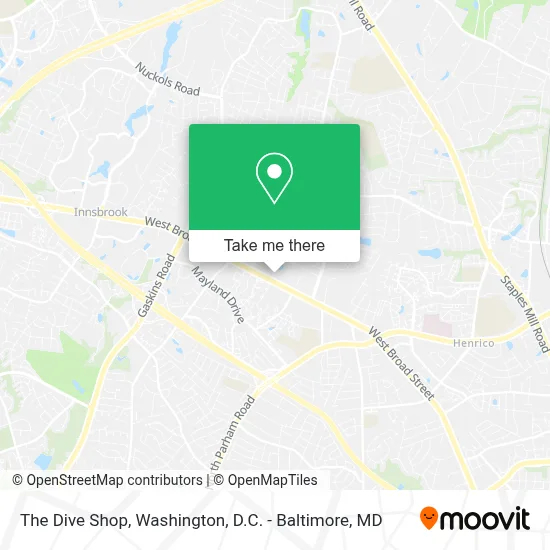 The Dive Shop map
