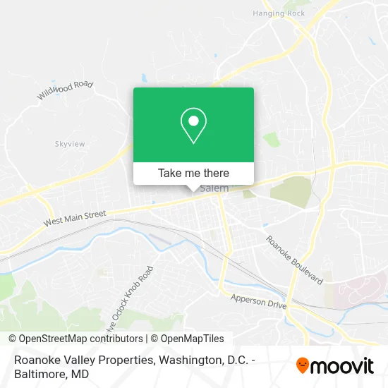 Roanoke Valley Properties map