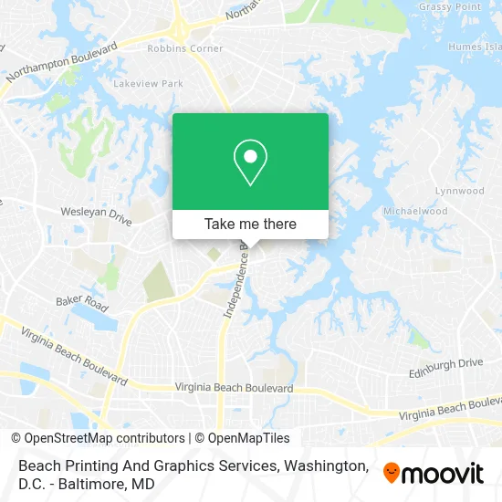 Beach Printing And Graphics Services map