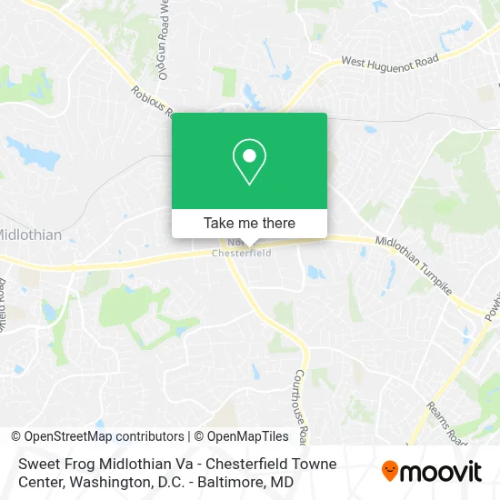Sweet Frog Midlothian Va - Chesterfield Towne Center map