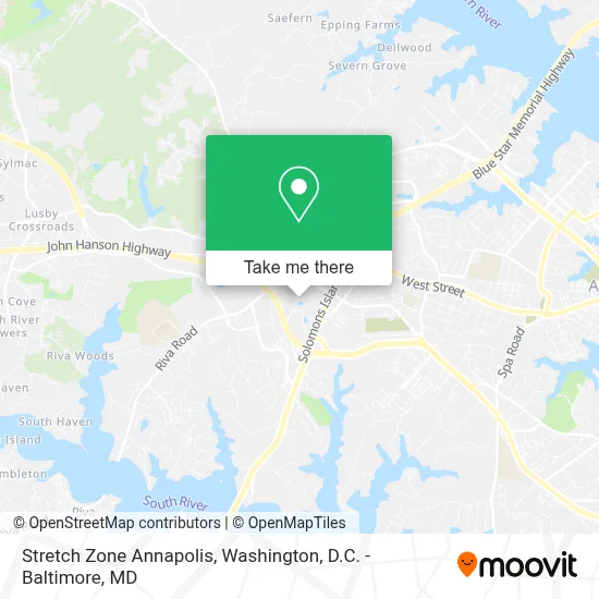 Stretch Zone Annapolis map