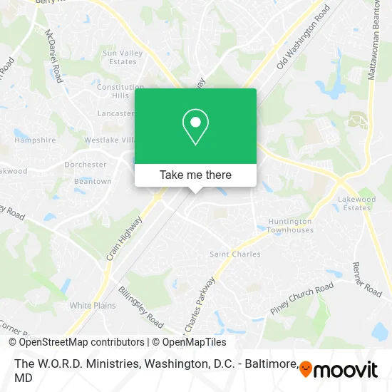 The W.O.R.D. Ministries map