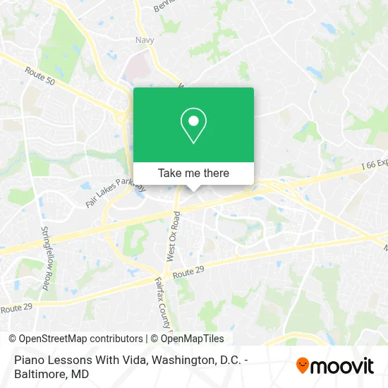 Piano Lessons With Vida map