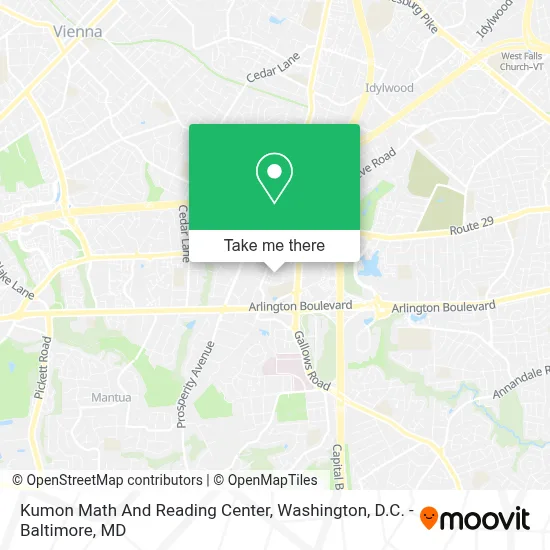 Kumon Math And Reading Center map