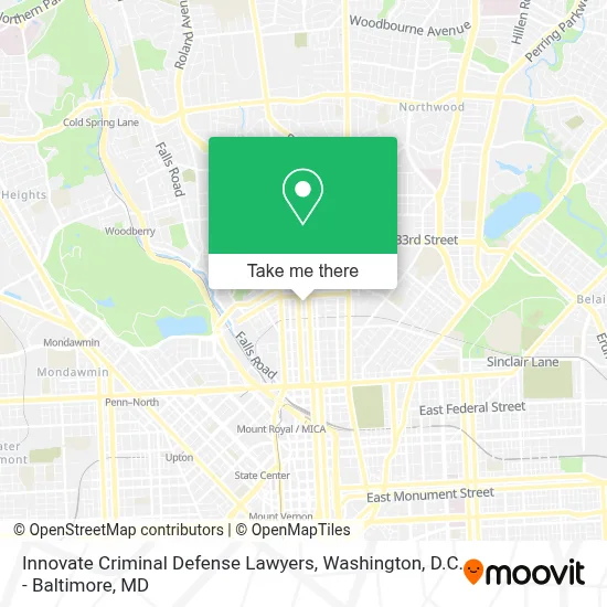 Innovate Criminal Defense Lawyers map