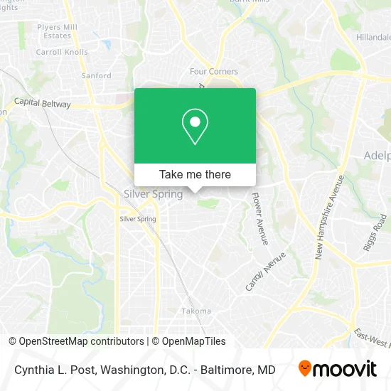 Cynthia L. Post map