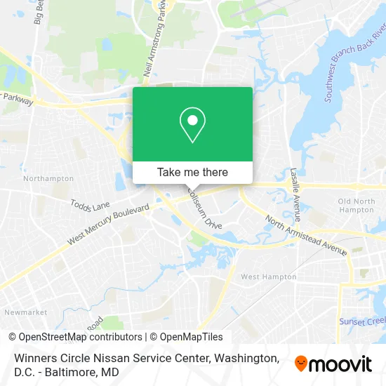 Winners Circle Nissan Service Center map