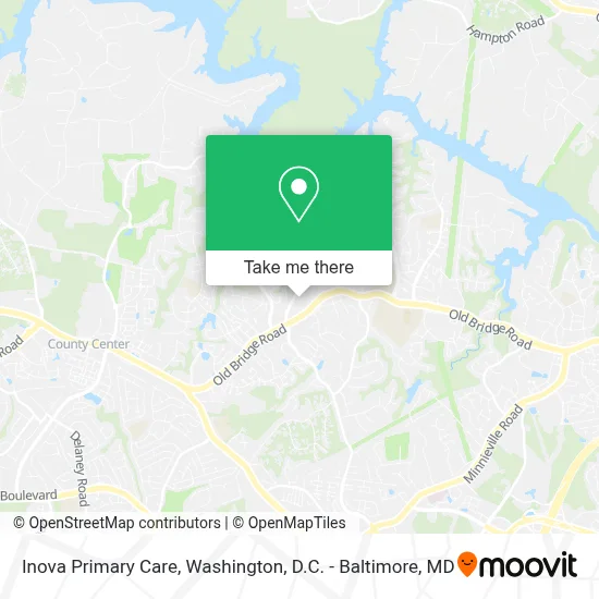 Inova Primary Care map