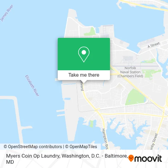 Myers Coin Op Laundry map