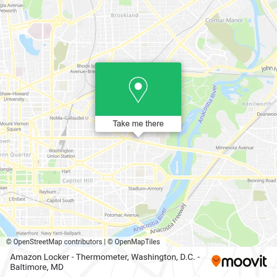 Amazon Locker - Thermometer map