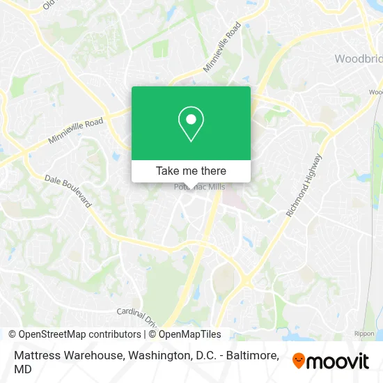 Mattress Warehouse map