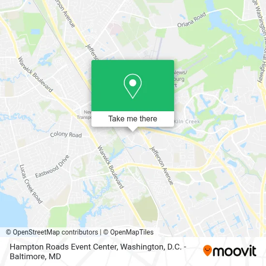 Hampton Roads Event Center map